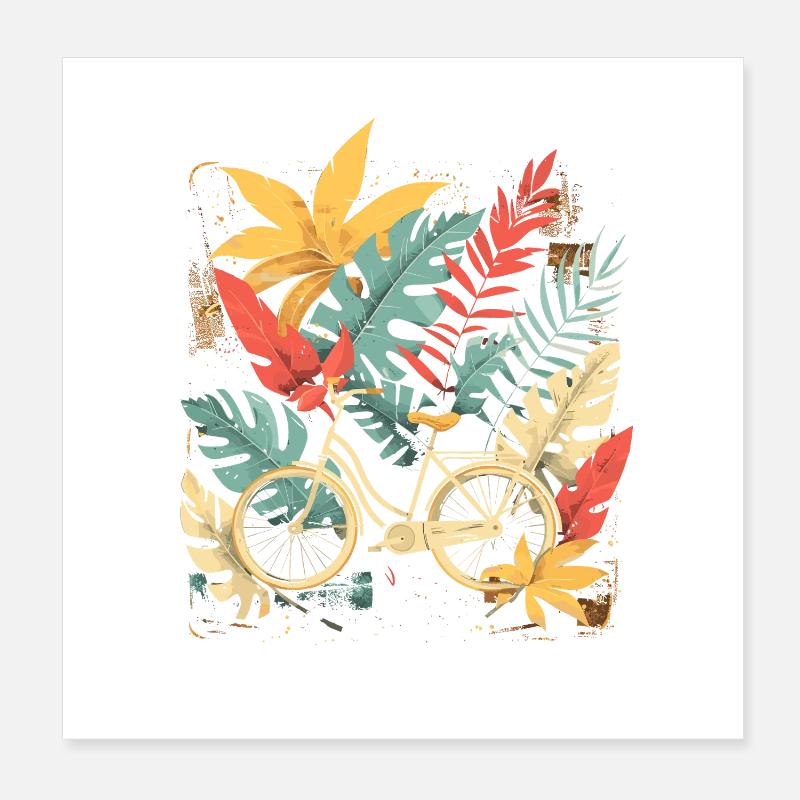 Look de dessin animé de vélo Poster 20 x 20 cm