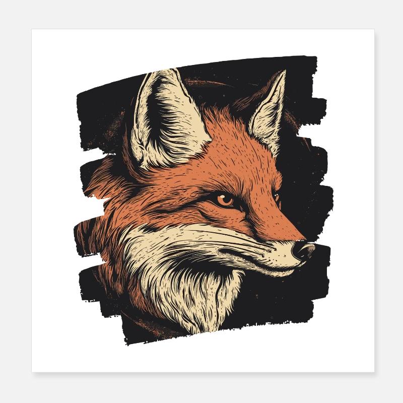 Fuchs Poster 20x20 cm