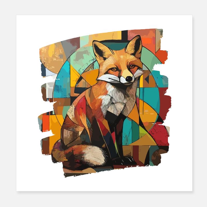 Fuchs Poster 20x20 cm