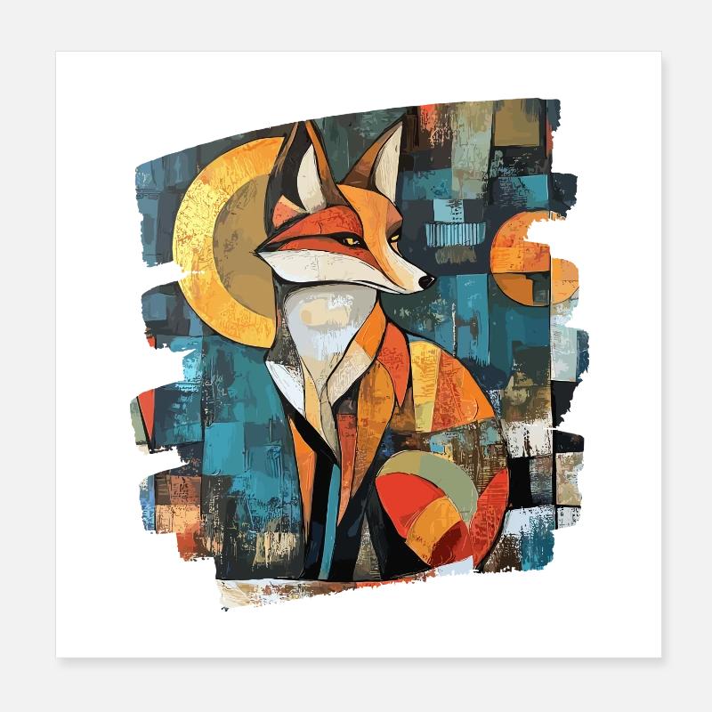 Renard Poster 20 x 20 cm