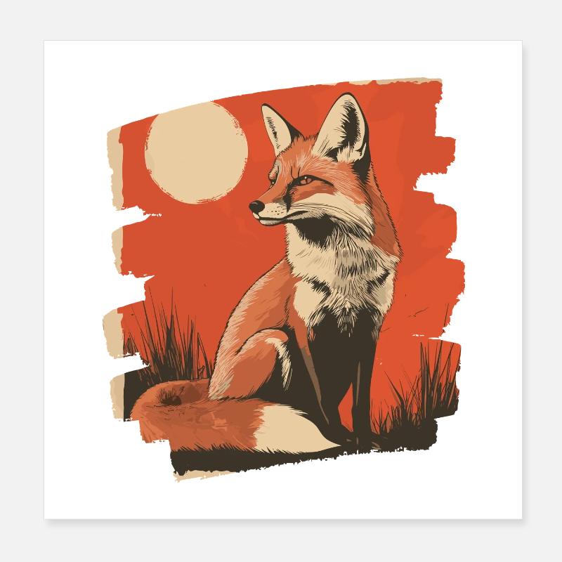 Fuchs Poster 20x20 cm