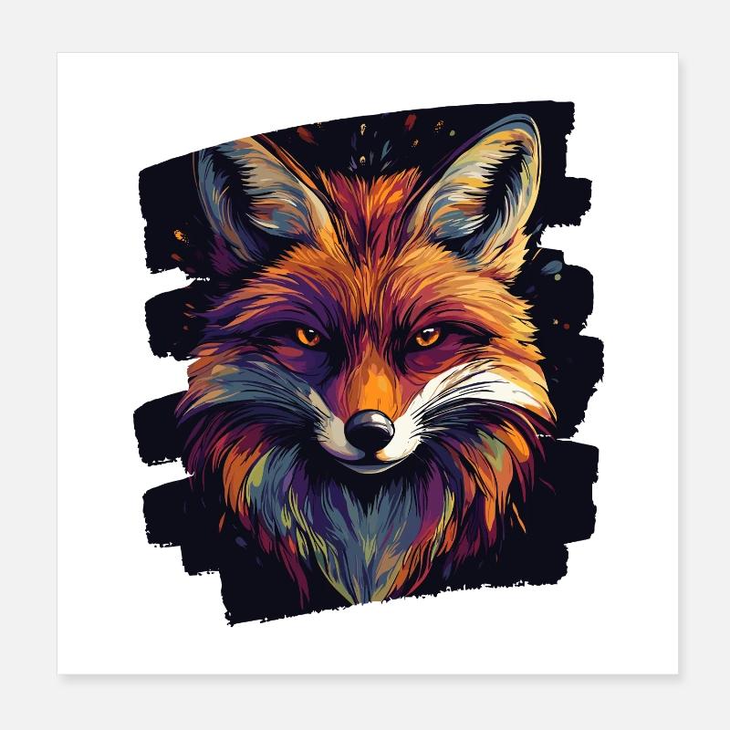 Fuchs Poster 20x20 cm