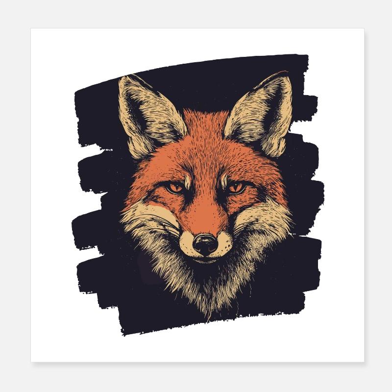 Fuchs Poster 20x20 cm