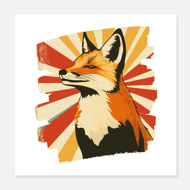 Renard Poster 20 x 20 cm