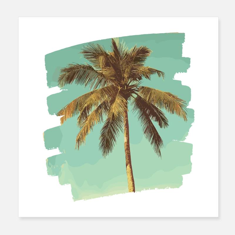 Palme Retro Poster 20x20 cm