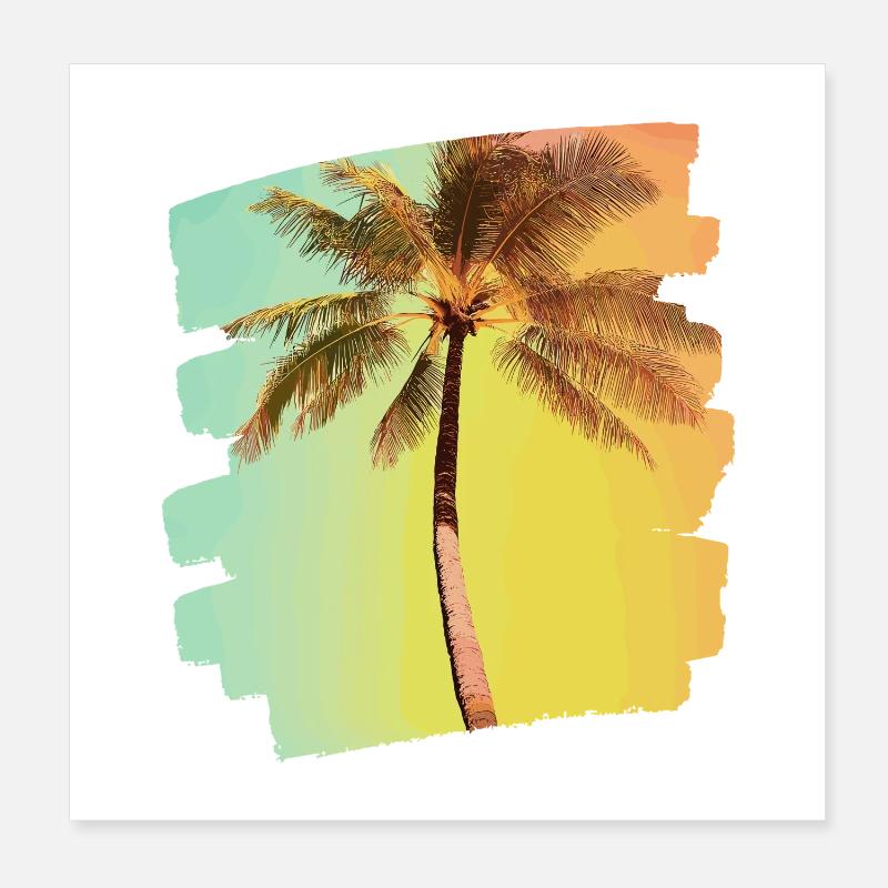 Palmier Poster 20 x 20 cm