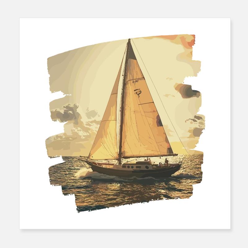 Voilier Poster 20 x 20 cm