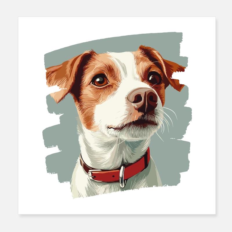 Jacky Russell Poster 8" x 8" (20x20 cm)