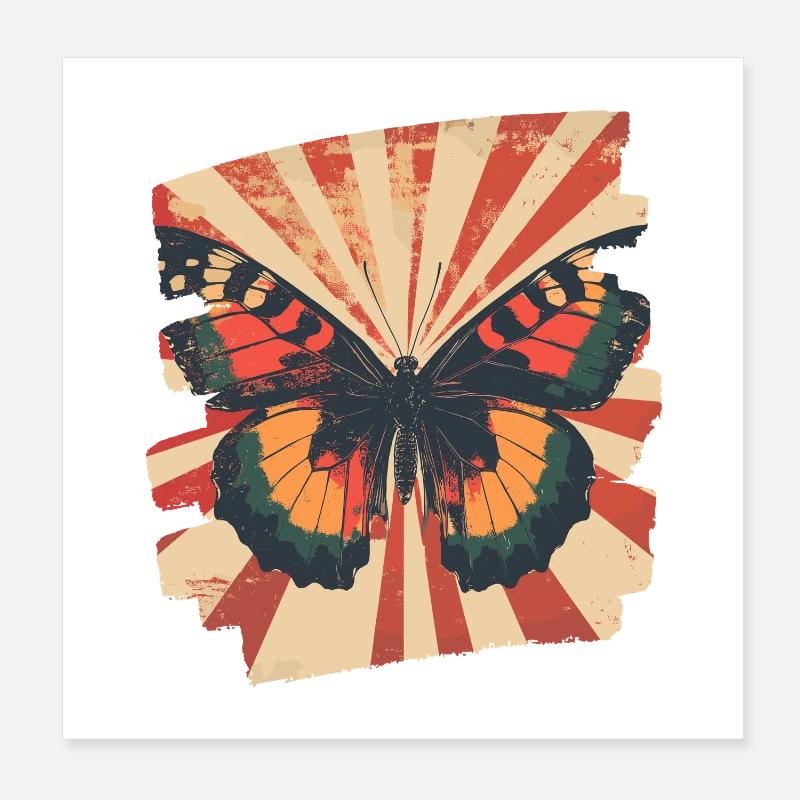 Papillon Poster 20 x 20 cm