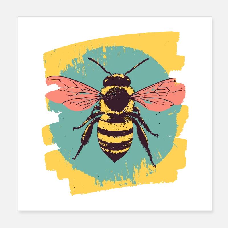 Biene Poster 20x20 cm