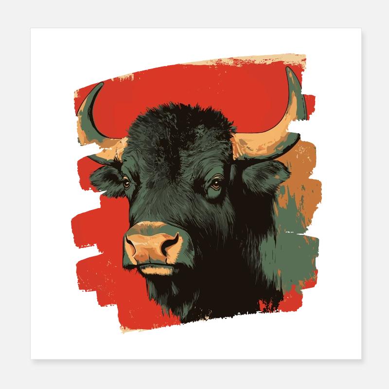 Buffle Poster 20 x 20 cm