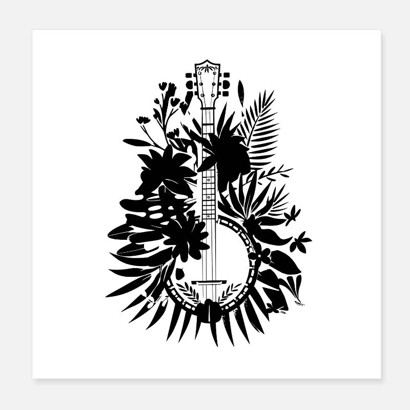 Banjo de dessin animé Poster 20 x 20 cm