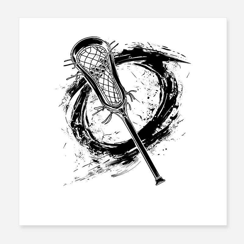 Lacrosse Sticks Poster 8" x 8" (20x20 cm)