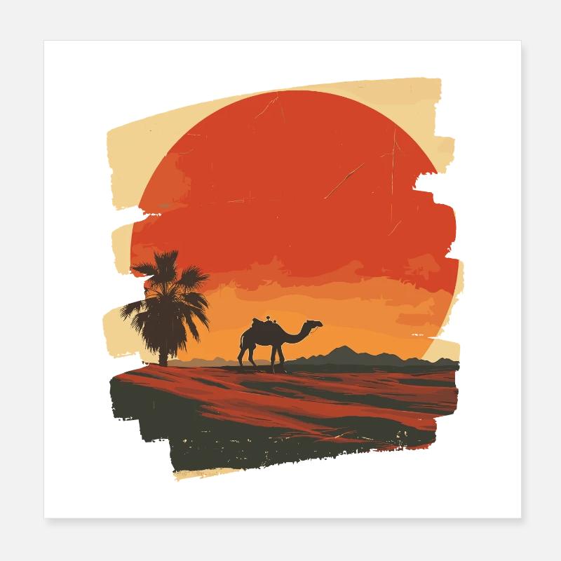 Chameau Poster 20 x 20 cm