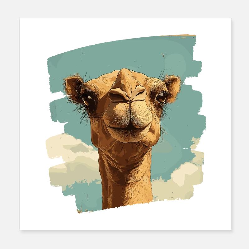 Chameau Poster 20 x 20 cm