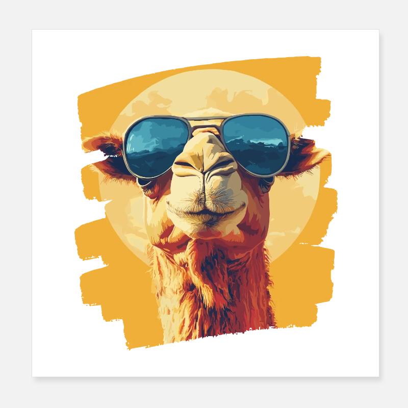 Camel Poster 8" x 8" (20x20 cm)
