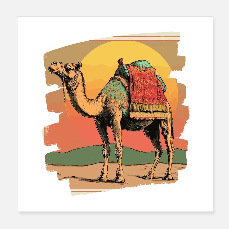 Camel Poster 8" x 8" (20x20 cm)