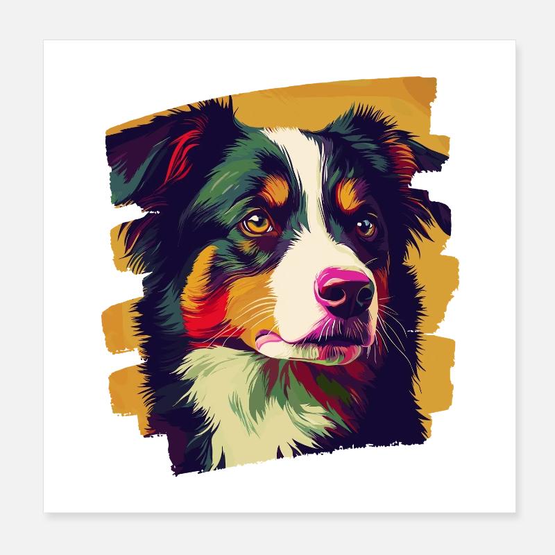 Australian Shepherd Poster 20x20 cm