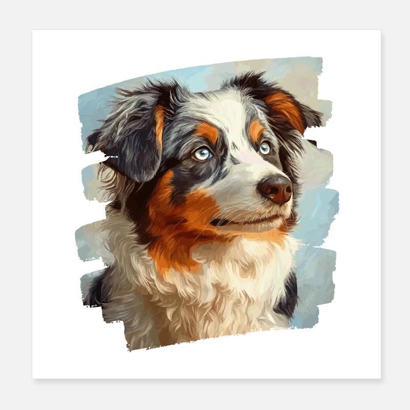 Australian Shepherd Poster 20x20 cm