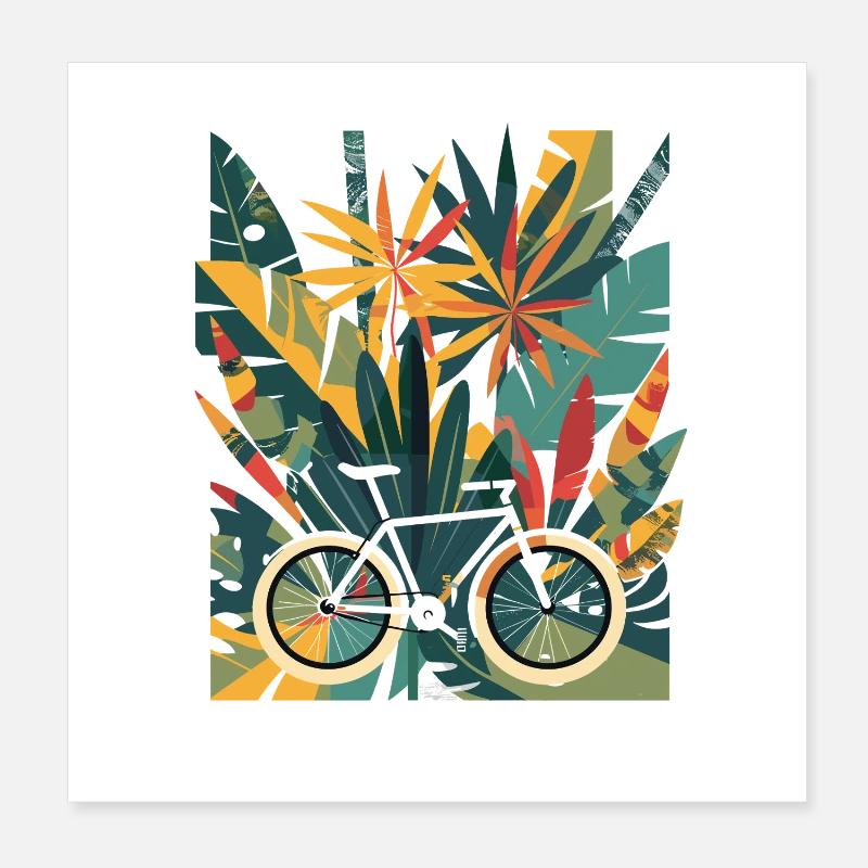 Cycling Poster 8" x 8" (20x20 cm)