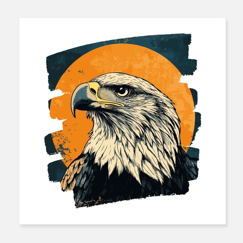 Eagle Poster 8" x 8" (20x20 cm)