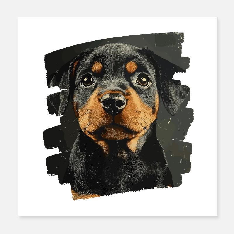 Rottweiler Poster 20 x 20 cm