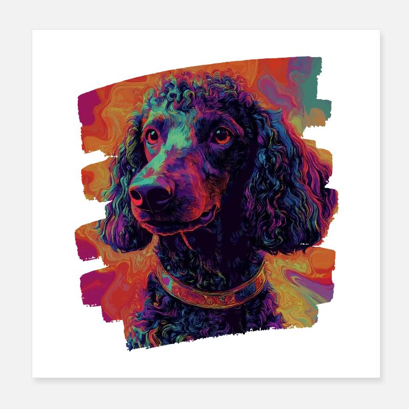 Pudel Poster 20x20 cm