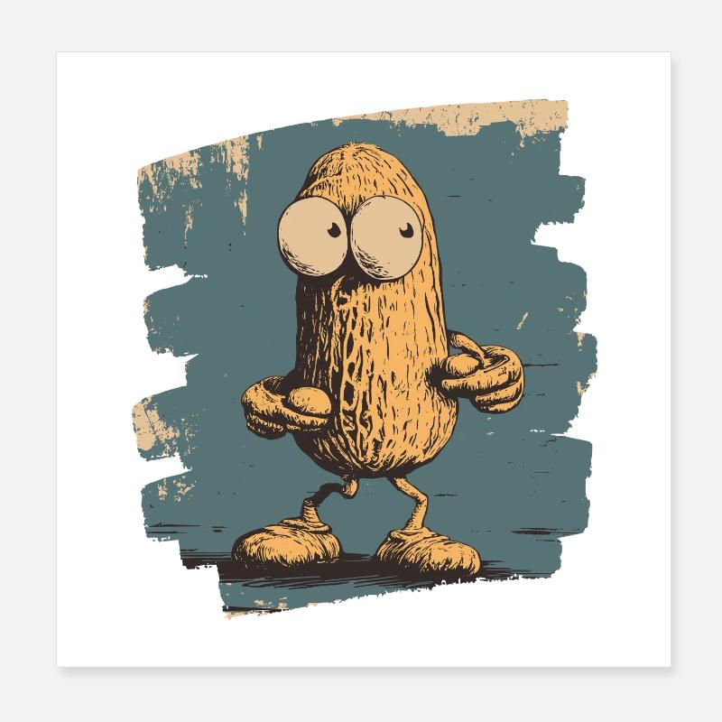 Erdnuss Poster 20x20 cm