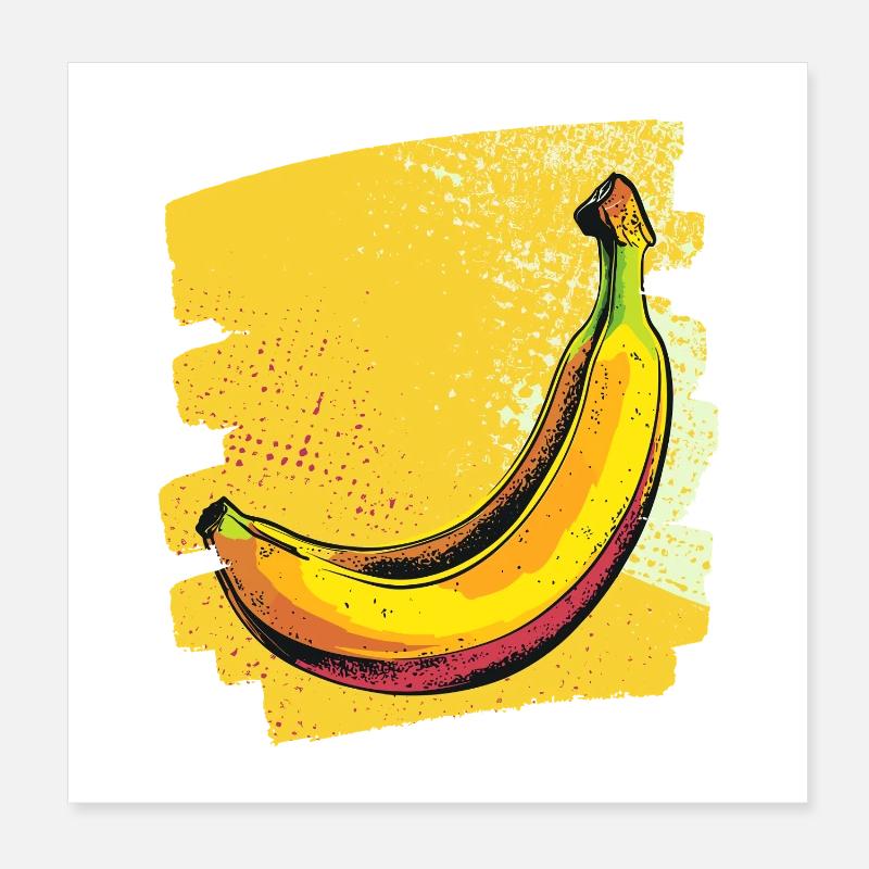 Banane Poster 20x20 cm