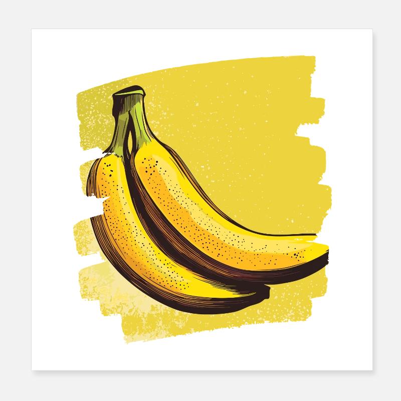 Banana Poster 20x20 cm