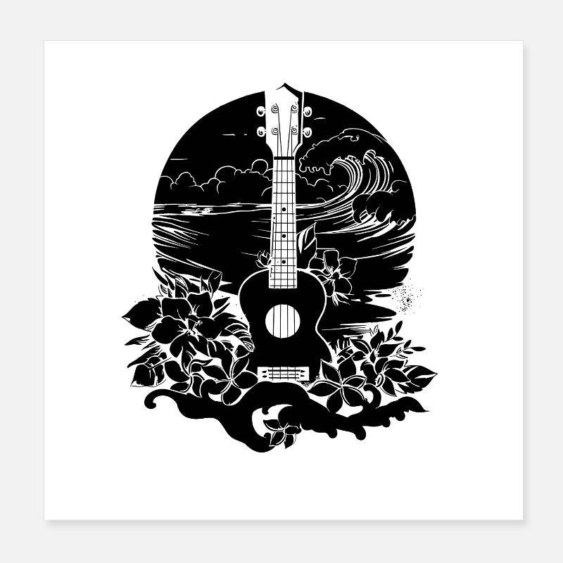 Ukulele Poster 8" x 8" (20x20 cm)