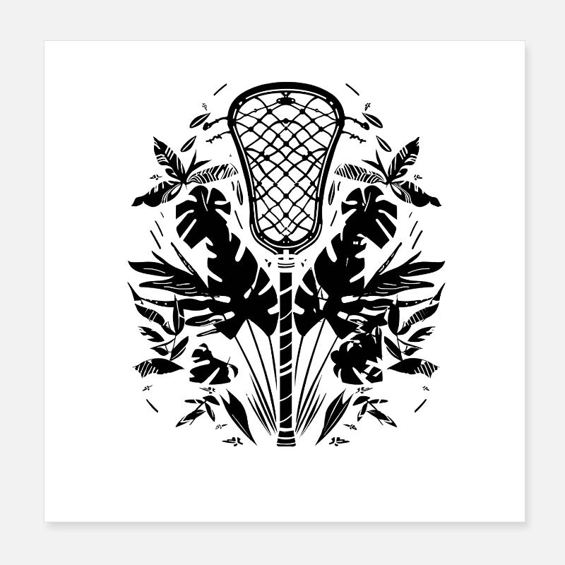 Batte de crosse look de dessin animé Poster 20 x 20 cm