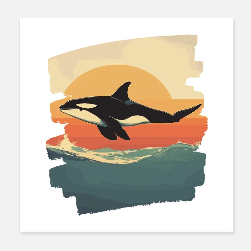 Killer whale Poster 8" x 8" (20x20 cm)