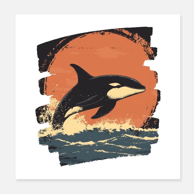 Killer whale Poster 8" x 8" (20x20 cm)