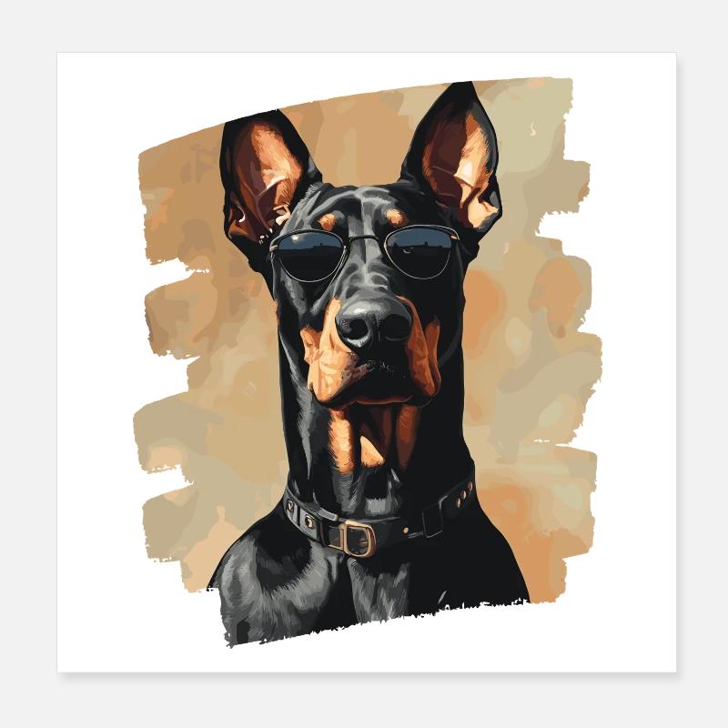 Dobermann Poster 20x20 cm