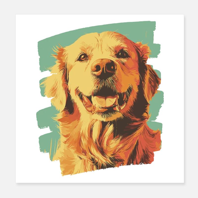 Golden Retriever Poster 20x20 cm