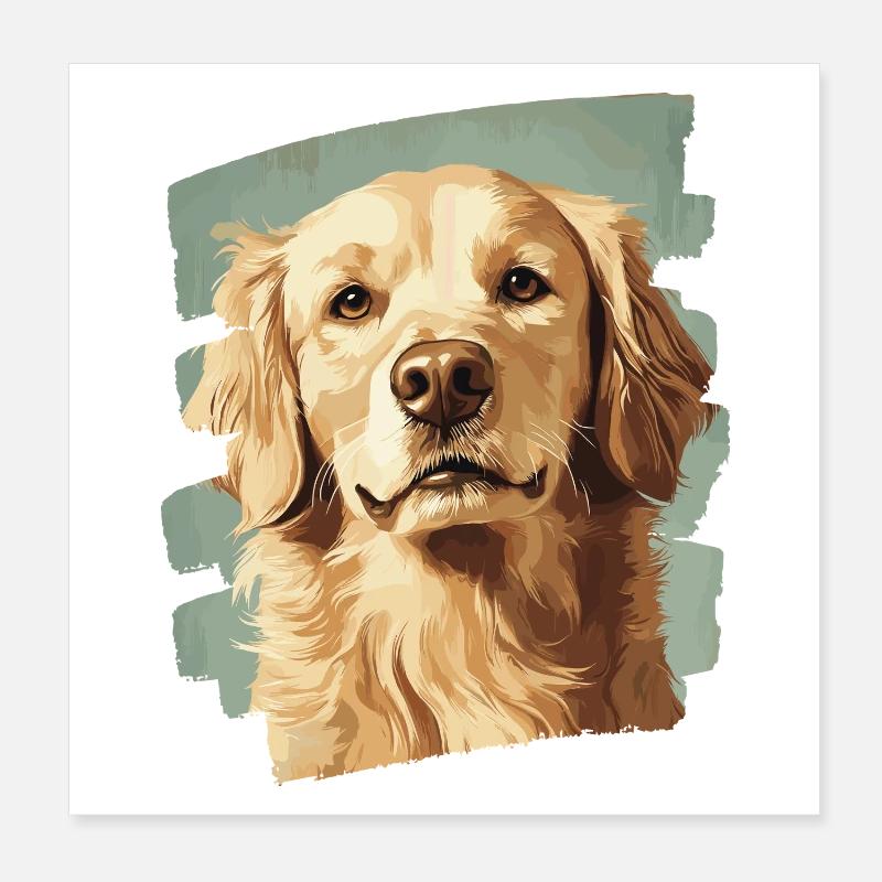 Golden retriever Poster 20 x 20 cm