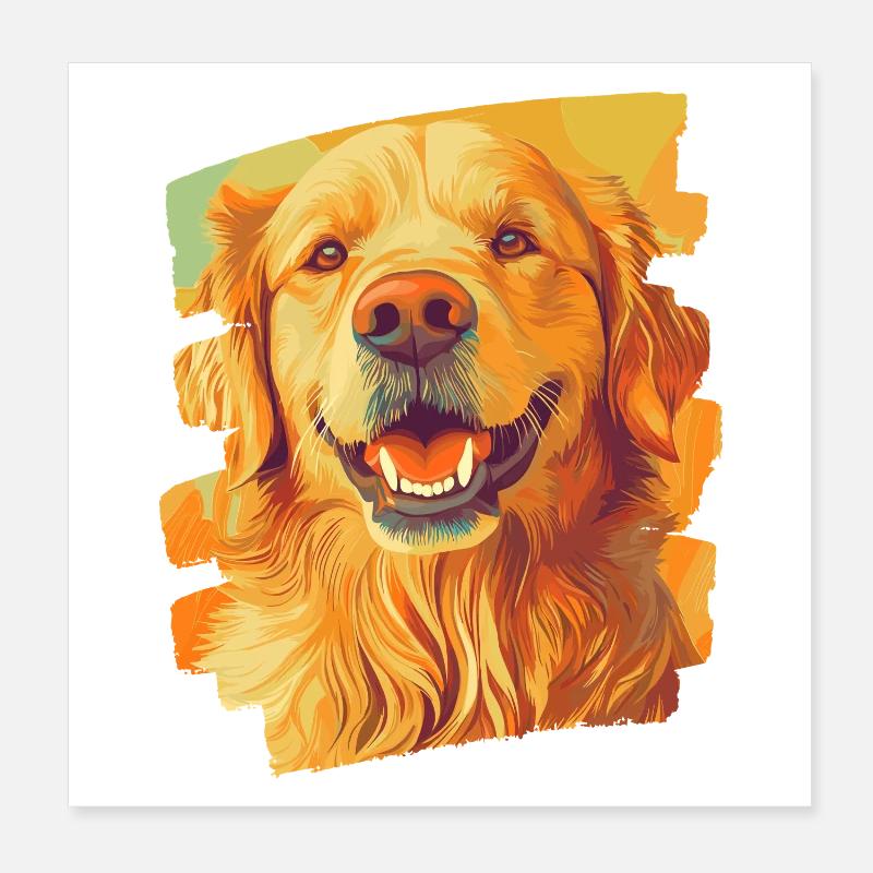 Golden retriever Poster 20 x 20 cm