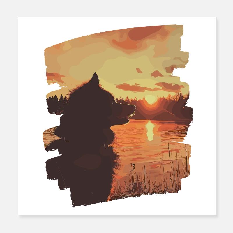 Finnischer Lapphund Poster 20x20 cm
