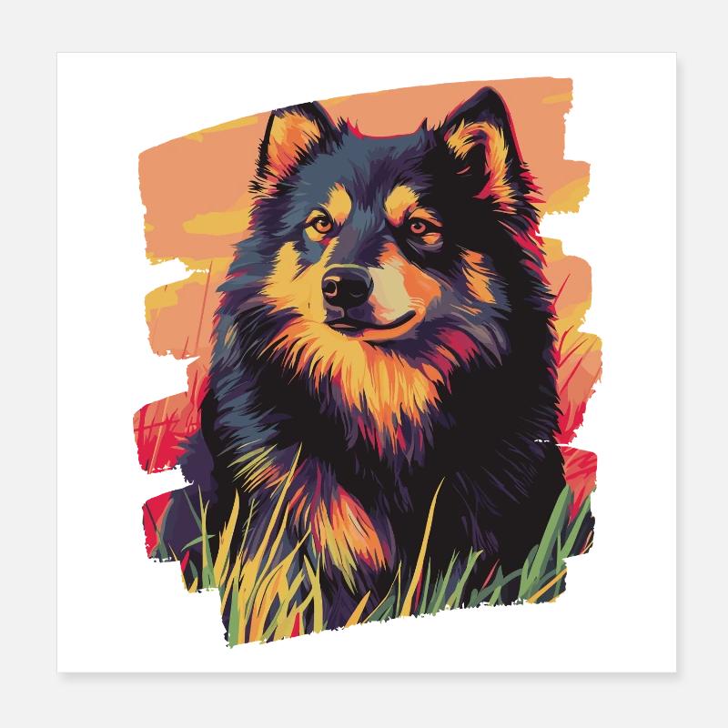 Finnischer Lapphund Poster 20x20 cm