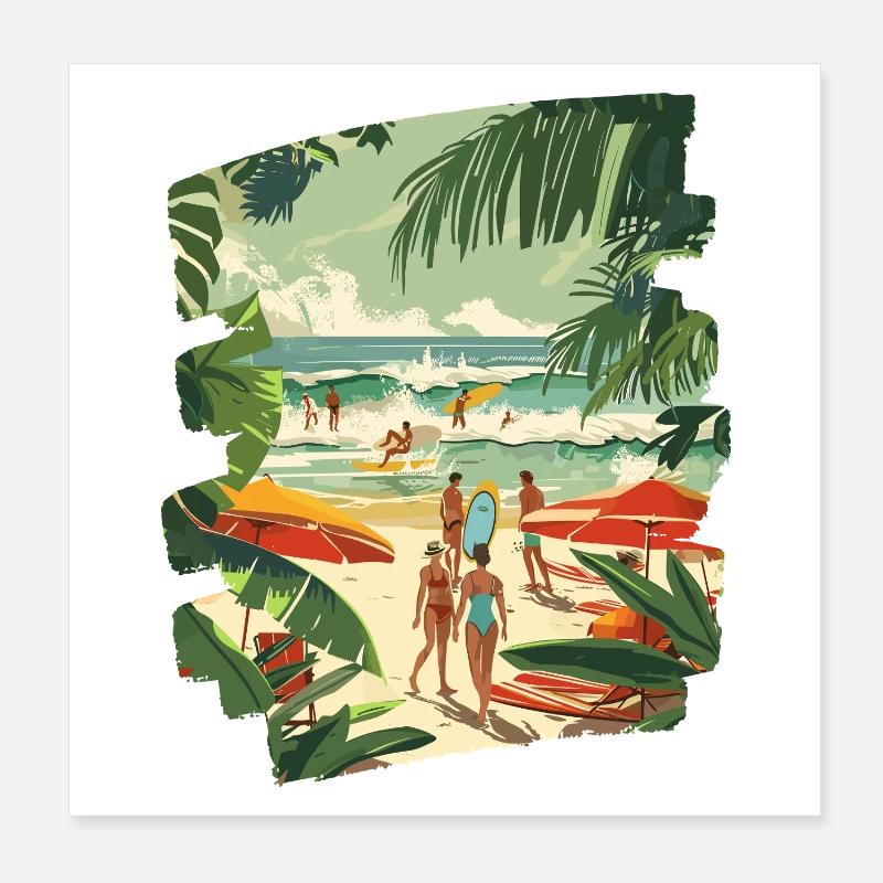 Surfer Poster 20x20 cm