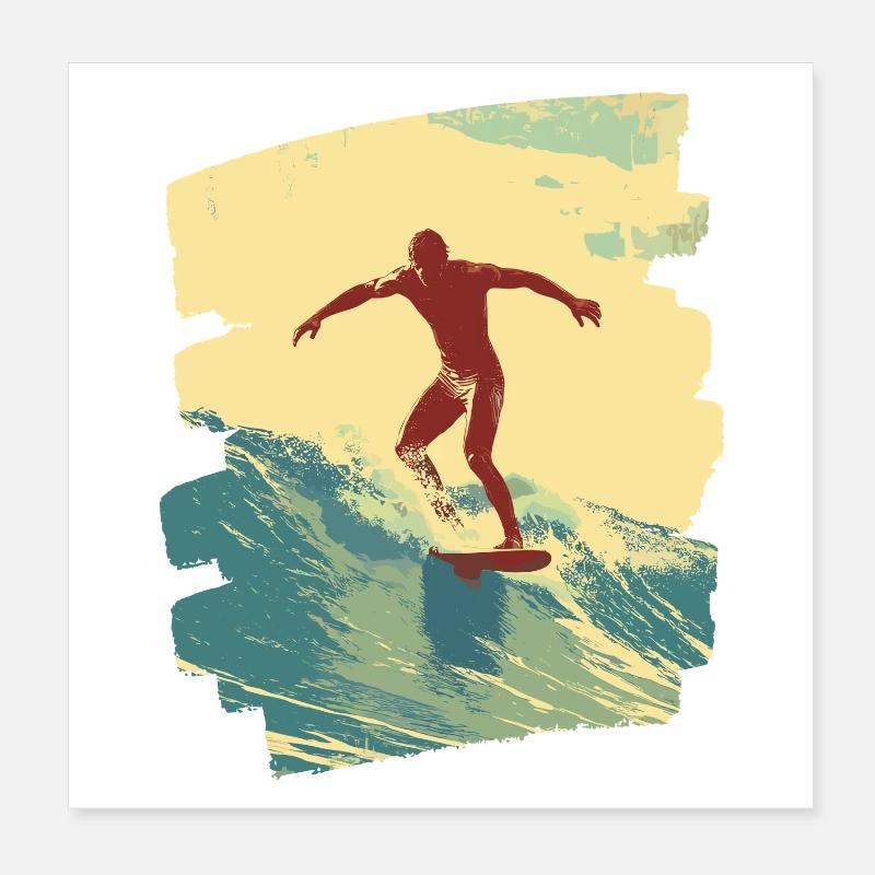 Surfer Poster 20x20 cm