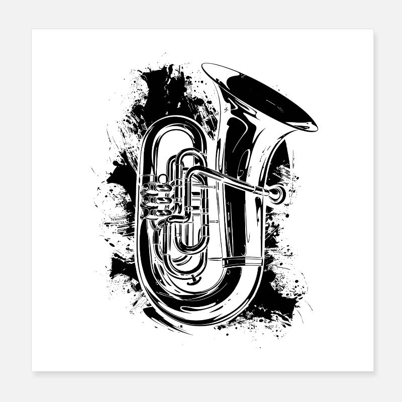 Tuba Graffiti Poster 20x20 cm