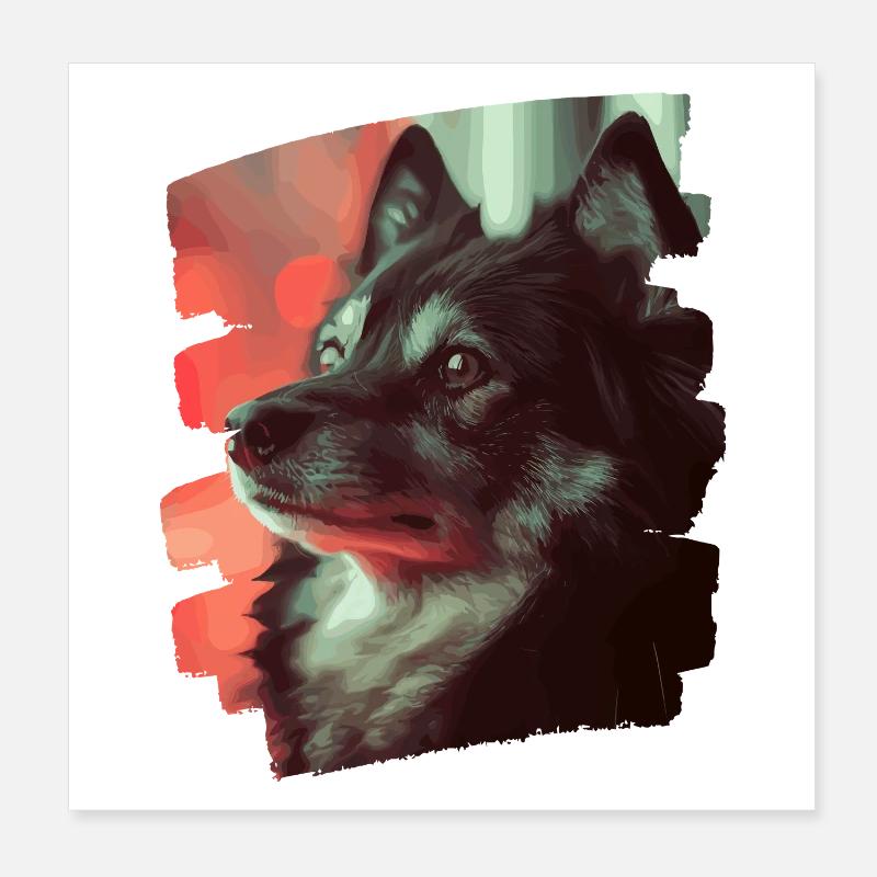 Finnischer Lapphund Poster 20x20 cm