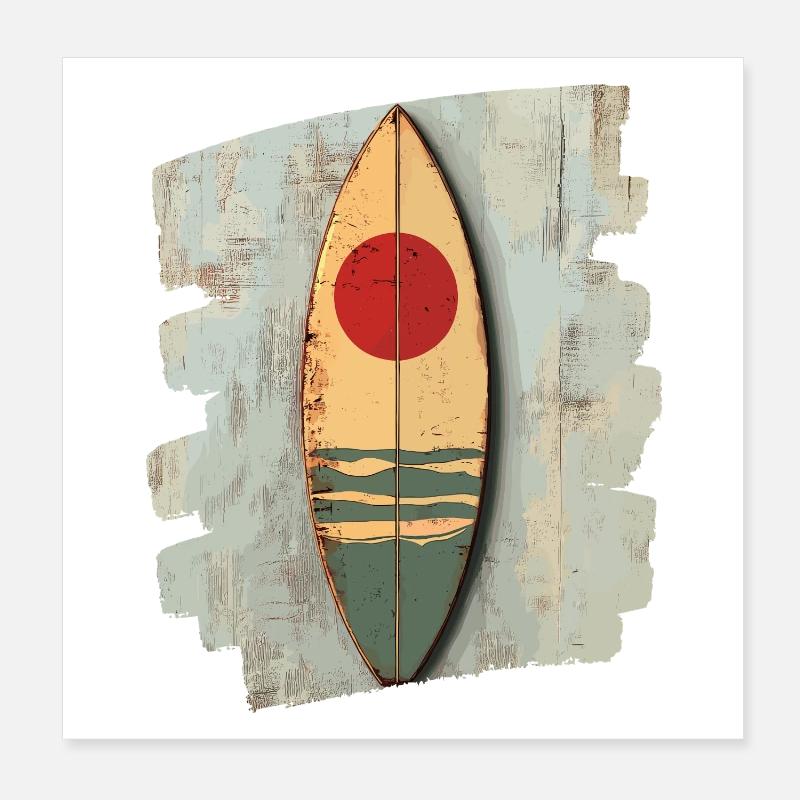 Planche de surf Poster 20 x 20 cm