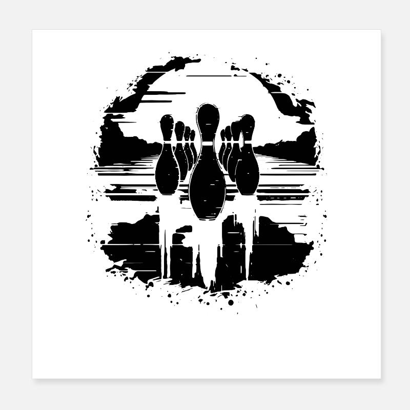 Bowling Sports Poster 20 x 20 cm