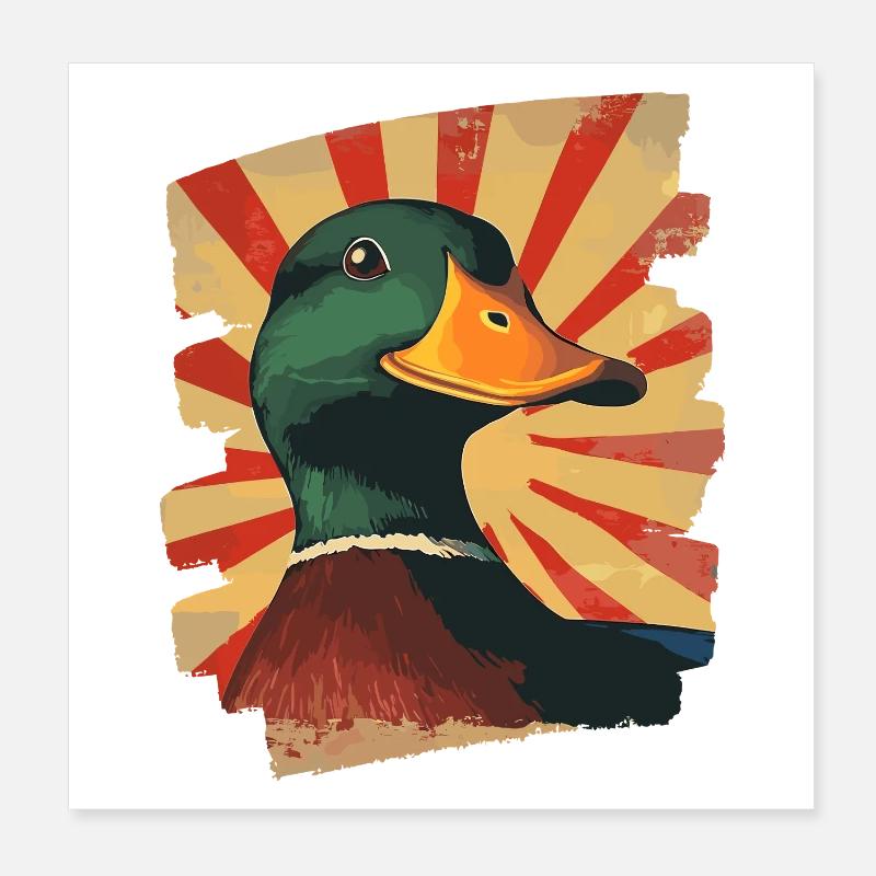 ferme de canards Poster 20 x 20 cm