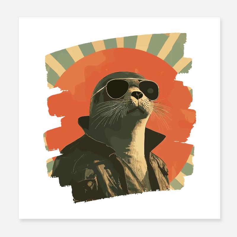 Seal Poster 8" x 8" (20x20 cm)