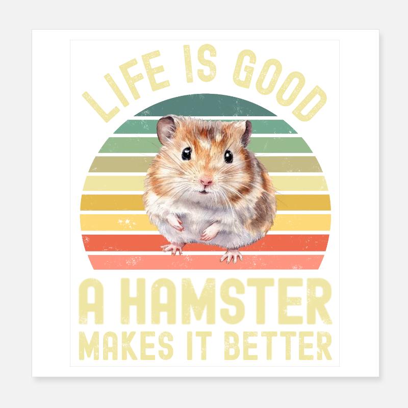 Hamster Poster 20x20 cm