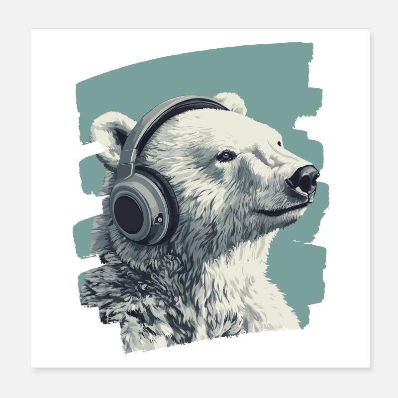 Eisbär Poster 20x20 cm